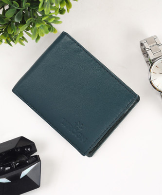 WROGN Men Casual Blue Genuine Leather Wallet(4 Card Slots)