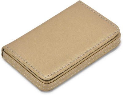 LOOPA Men Formal Gold Artificial Leather Card Holder(6 Card Slots)