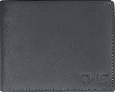 thewalletstore Men Casual Grey Genuine Leather Wallet(6 Card Slots)