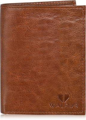 Walrus Men Beige Artificial Leather Card Holder(6 Card Slots)