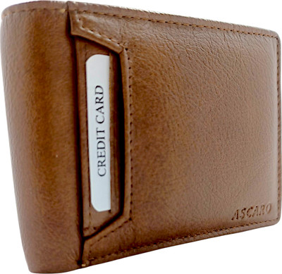 Ascaro Men Travel, Trendy, Evening/Party, Casual, Formal, Ethnic Brown Genuine Leather Wallet(15 Card Slots)