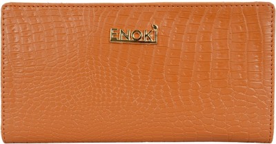 ENOKI Women Casual Tan Artificial Leather Wallet(5 Card Slots)