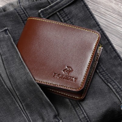 RodZen Men Casual Brown Artificial Leather Wallet(3 Card Slots)