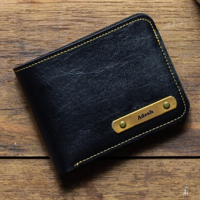 SY Gifts Men Casual, Formal Black Artificial Leather Wallet(3 Card Slots)