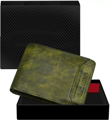 KAVRIXA Men Casual, Evening/Party, Formal Green Artificial Leather Wallet(7 Card Slots)