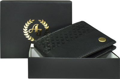 AJANTA Men Trendy, Casual, Formal Black Genuine Leather Wallet(3 Card Slots)