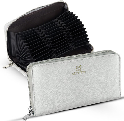 STORITE Men & Women Casual, Formal, Travel, Trendy Grey Artificial Leather Card Holder(36 Card Slots)