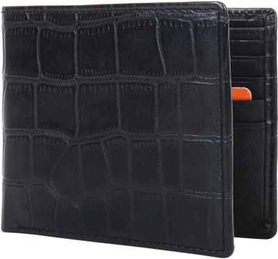 Zoom Shoes Men Formal Black Genuine Leather Wallet(8 Card Slots)