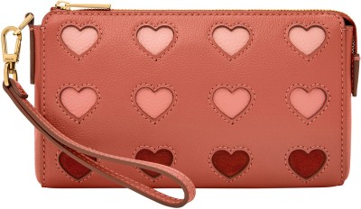 FOSSIL Women Casual Red Genuine Leather Wallet(3 Card Slots)