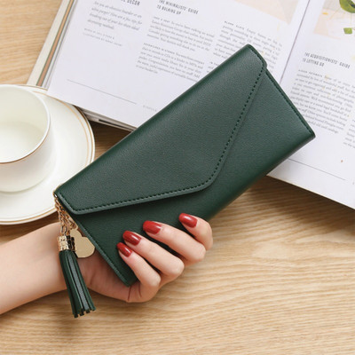 KRAPTICK Women Casual Green Artificial Leather Wallet(12 Card Slots)