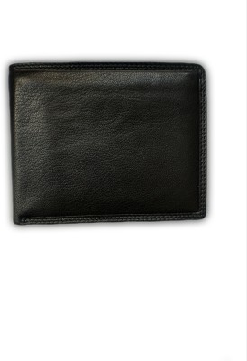 ACRON Men Casual Black Genuine Leather Wallet(14 Card Slots)