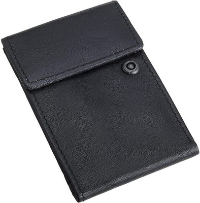 ORENAME Men & Women Travel, Casual Black Genuine Leather Card Holder(2 Card Slots)