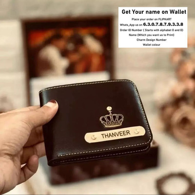 Navya Royal Art Men Casual, Formal, Evening/Party, Formal, Trendy Brown Artificial Leather, Genuine Leather Wallet(3 Card Slots)