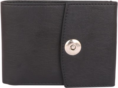 ELISH HUB Men Casual Black Artificial Leather Wallet(8 Card Slots)