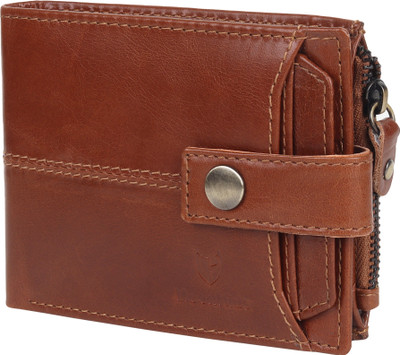MoonHide Men Evening/Party, Travel, Trendy Brown Genuine Leather Wallet(10 Card Slots)