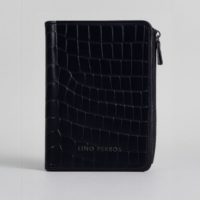 LINO PERROS Women Casual Black Artificial Leather Card Holder(4 Card Slots)