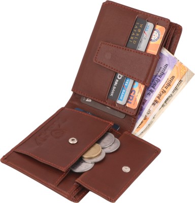 Keviv Men Casual, Formal, Travel Tan Genuine Leather Wallet(9 Card Slots)