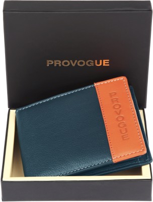 PROVOGUE Men Casual Blue Genuine Leather Wallet(8 Card Slots)