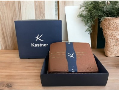 Kastner Men Formal Tan Artificial Leather Wallet(2 Card Slots)