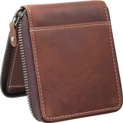 ree cope Men Formal, Trendy Brown Genuine Leather Wallet(7 Card Slots)