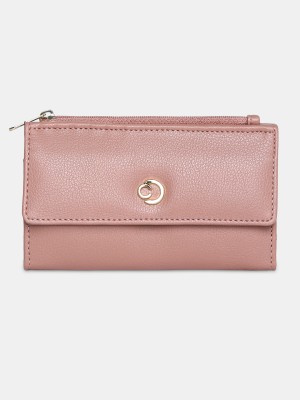 Caprese Women Casual Pink Artificial Leather Wallet(3 Card Slots)