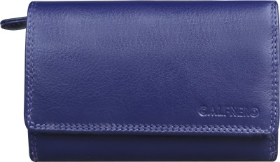 Calfnero Women Purple Genuine Leather Wallet(13 Card Slots)