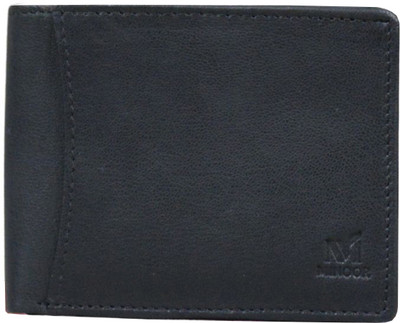 Minoor Men Casual, Ethnic, Formal, Evening/Party, Travel, Trendy Black Genuine Leather Wallet(9 Card Slots)