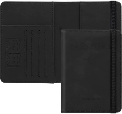 Linist Passport Holder Cover Wallet for Men Women, Travel Essentials(Black)