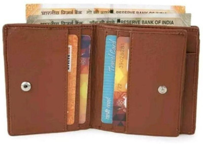 Classic World Men Brown Artificial Leather Wallet(10 Card Slots)