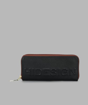 HIDESIGN Women Casual Black Genuine Leather Wallet(8 Card Slots)