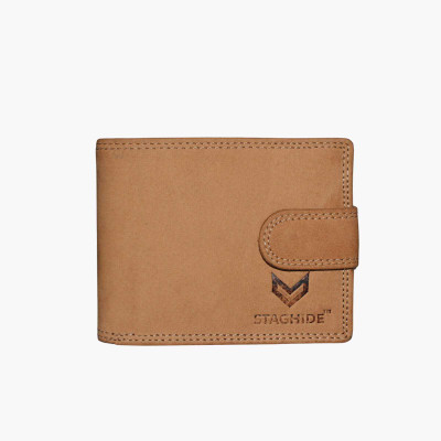 STAGHIDE Men Trendy Tan Genuine Leather Wallet(9 Card Slots)