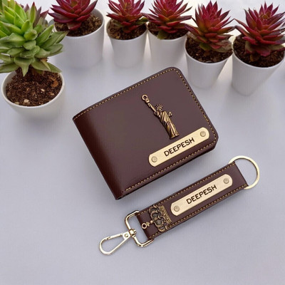 Navya Royal Art Men Casual, Formal, Evening/Party, Formal, Trendy Brown Artificial Leather, Genuine Leather Wallet(5 Card Slots)