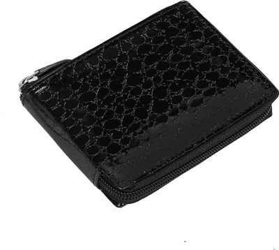 ZnW Men Formal Black Artificial Leather Wallet(3 Card Slots)