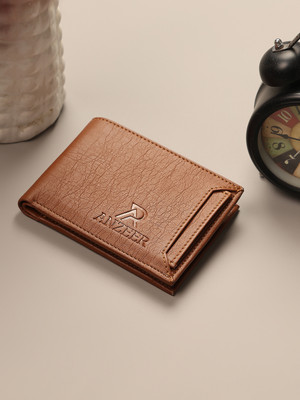 ANZEER Men Casual Tan Artificial Leather Wallet(3 Card Slots)