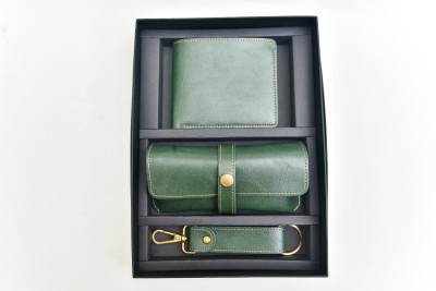 Your Gift Studio Men Green Artificial Leather Wallet(4 Card Slots)