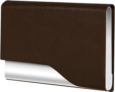 RJR Men & Women Casual Brown Artificial Leather Card Holder(10 Card Slots)