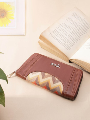ZOUK Women Casual Orange Jute Wallet(10 Card Slots)