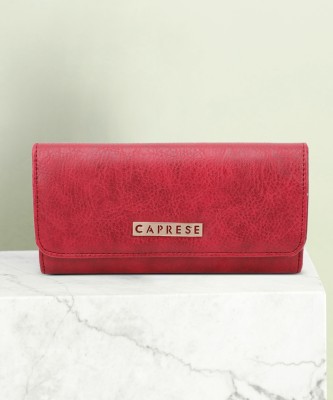 Caprese Women Red Artificial Leather Wallet(6 Card Slots)