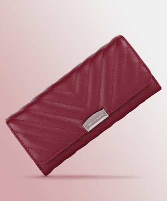 LINO PERROS Women Casual Red Artificial Leather Wallet(6 Card Slots)