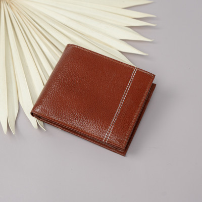 Rich Born Men Formal Tan Genuine Leather Wallet(8 Card Slots)