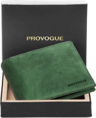 PROVOGUE Men Casual, Evening/Party, Formal, Travel Green Genuine Leather Wallet(8 Card Slots)