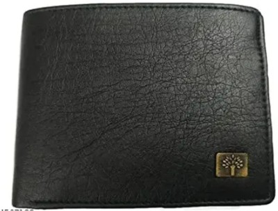 WOODLAND Men Black Genuine Leather Wallet(3 Card Slots)