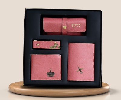 Your Gift Studio Men Pink Artificial Leather Wallet(4 Card Slots)