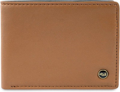Ethik Men Formal Brown Artificial Leather Wallet(7 Card Slots)