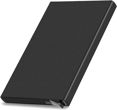 Feb Men & Women Casual Black Aluminium Card Holder(6 Card Slots)