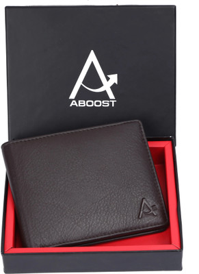 ABOOST Men Casual, Formal, Evening/Party, Travel, Trendy Brown Genuine Leather Wallet(5 Card Slots)