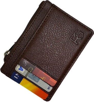 RAGE GAZE 4 Card Holder(Set of 1, Brown, Black)