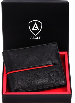 Abolt Men Casual, Formal, Travel, Trendy, Evening/Party Black Genuine Leather Wallet(8 Card Slots)