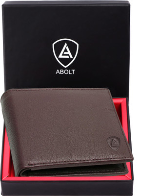 Abolt Men Casual, Formal, Travel, Evening/Party, Trendy Brown Genuine Leather Wallet(8 Card Slots)