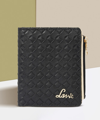 LAVIE Women Casual Black Artificial Leather Wallet(4 Card Slots)